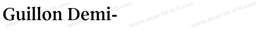 Guillon Demi字体转换
